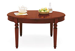 Mesa de Comedor Victoriana Manivela Oval Extensible