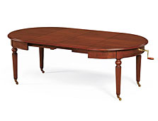 Mesa de Comedor Victoriana Manivela Redonda Extensible