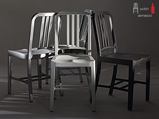 Silla 111 Navy Chair de Emeco y Coca-Cola