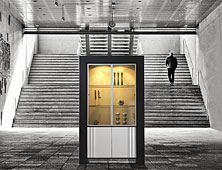 Vitrina 4 puertas Vintage Black&Silver