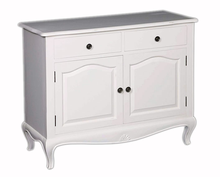 Aparador 2 cajones blanco Vintage París Armario Indoor Segunda Mano ~ Aparador 2 cajones blanco Vintage París