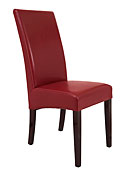Silla Colonial Piel Burdeos 