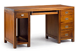 Escritorio Rustico Flamingo doble pedestal