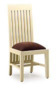 Silla Rustica Marfil barrotes verticales