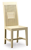Silla Rustica Marfil barrotes verticales y horizontales