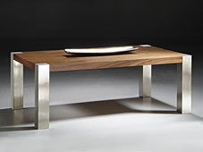 Mesa de Centro Moderna Nogal Niquel