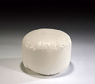 Puff ecopiel crema 