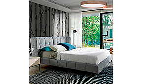 Cama tapizada de diseño italiano Gian
