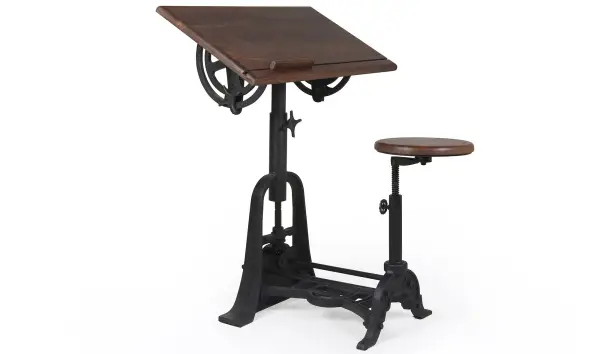 Mesa de escritorio con taburete industrial Pipa