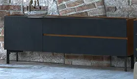 Aparador 2 cajones 1 puerta industrial Lorien