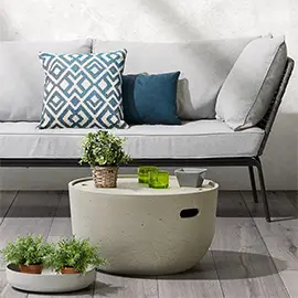 Muebles y decoración con cemento