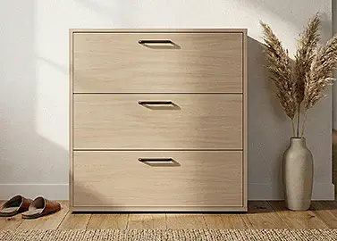 Zapatero 3 puertas roble nórdico Osaka Zapatero 3 puertas roble nórdico Osaka