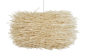 LAMPARA TECHO RATAN HIERRO NIDO NATURAL