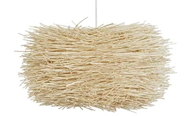 LAMPARA TECHO RATAN HIERRO NIDO NATURAL LAMPARA TECHO RATAN HIERRO NIDO NATURAL