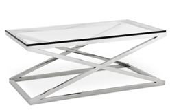 Mesa de centro acero inoxidable Criss Cross