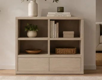 Mueble auxiliar 4 huecos nórdico Sendai