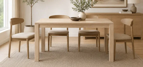Mesa de comedor extensible roble nórdica Hagone Mesa de comedor extensible roble nórdica Hagone