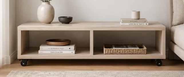 Mueble tv con ruedas nórdico Sendai