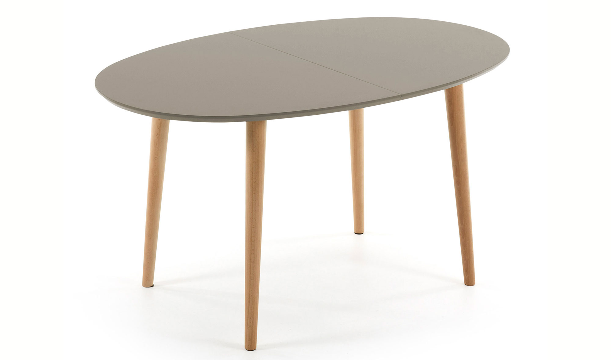 OQUI MESA OVAL 140(220) EXT MADERA NAT LAC MATE MARRON