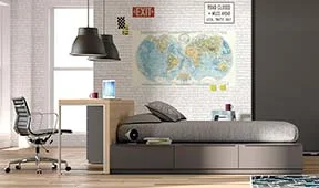 Cama con escritorio juvenil Ferami Cama con escritorio juvenil Ferami