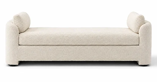 Banco pie de cama Beaumont tapizado bouclé