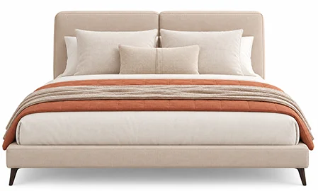 Cabecero y cama tapizada Letto