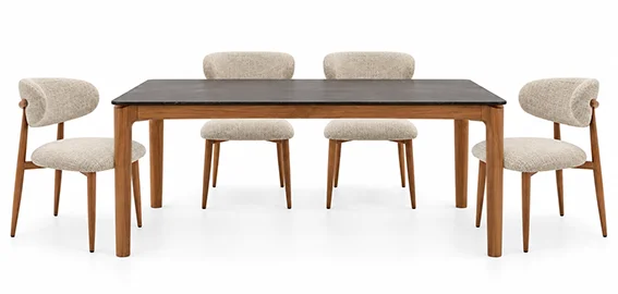 Mesa de comedor extensible porcelánico de 160 Jovik
