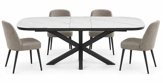 Mesa de comedor extensible porcelánico Droux