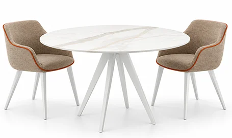 Mesa de comedor redonda porcelánico August Mesa de comedor redonda porcelánico August