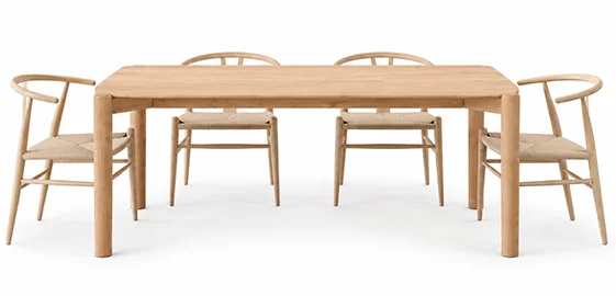 Mesa de comedor natural Aggie Grande de madera 200 x 100 cm