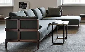Sofá con chaise longue Gebrüder Thonet Promenade