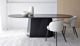 Mesa de comedor fresno natural Facetas 