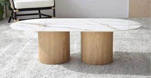 Mesa de centro porcelánico beige Bahía Mesa de centro porcelánico beige Bahía