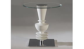 Mesa auxiliar Baby Pinguin blanca. Tributo a Gio Ponti