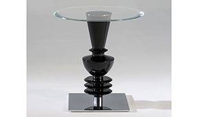 Mesa auxiliar Baby Pinguin negra. Tributo a Gio Ponti