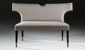 Sof Morosita loveseat. Tributo a Gio Ponti