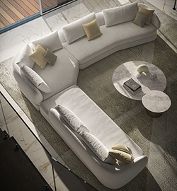 Sof rinconero curvo Craig Cattelan