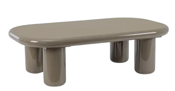 Mesa auxiliar rectangular topo brillo