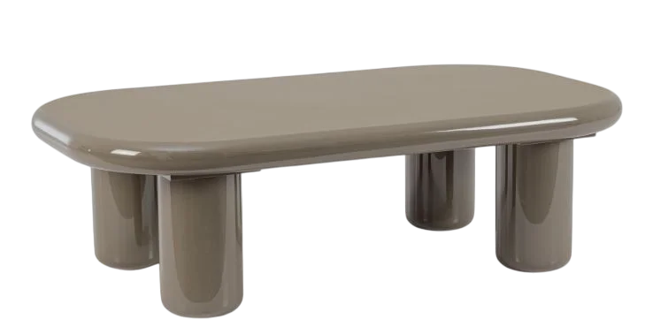 Mesa auxiliar rectangular topo brillo
