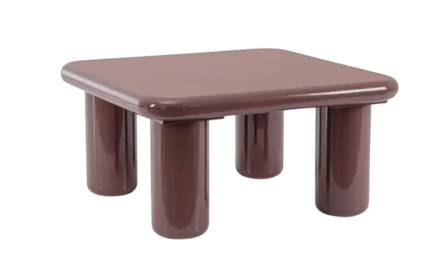 Mesa auxiliar Otilia cuadrada marsala brillo