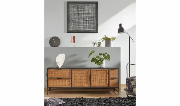 Mueble TV mimbre Kyoko