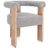 Silla con brazos gris y natural Agape Silla con brazos gris y natural Agape