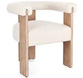 Silla con brazos blanco y natural Agape