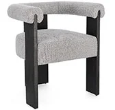 Silla con brazos gris y negro Agape Silla con brazos gris y negro Agape