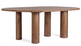 Mesa de comedor ovalada fija Sanat
