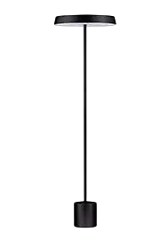 Lámpara de pie aluminio negro Vetro