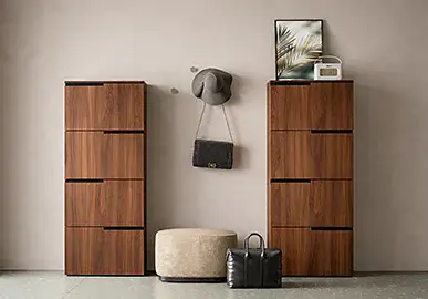 Zapatero 4  gabetas nogal GolaUp