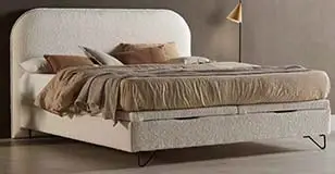Cama tapizada con canapé Zole