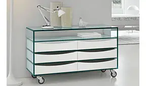 Mesa de televisión alta de diseño Como Tonelli