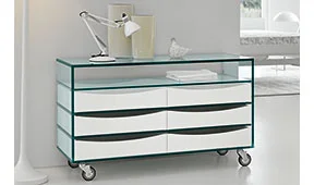 Mesa de televisión alta de diseño Como Tonelli